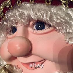 Fantasy Creations Elf With Ornament, Red/Green/Gold Velvet Hat/Pants/Coat, LARGE
