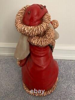 Festive Easter Bunny Rabbit Figurine Statue Dressed in a Christmas Outfit 13 H