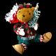 Fiber Optic Christmas Figure / Teddy Bear & Christmas Tree / Vintage Color Wheel