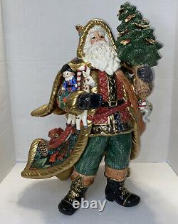 Fitz & Floyd Holiday Pine Santa Figurine Rare Large Christmas 20