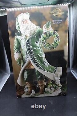 Fitz Floyd Winter Garden Santa centerpiece RARE wreath vintage figurine xmas fig