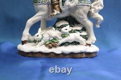 Fitz and Floyd Winter Garden Santa On Horse Musical Figurine 19-2521 Christmas