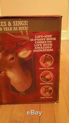 Gemmy Buck Talking Singing Animated Deer Just Like Brand New