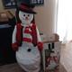 Gemmy Holiday Animated Christmas Snowman 5' Ft Tall Singing Dancing Karaoke