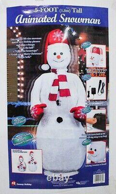 GEMMY HOLIDAY Animated Snowman 5' ft Tall Singing/ Dancing/ Karaoke with Box
