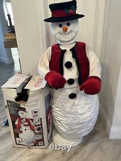 GEMMY HOLIDAY Animated Snowman 5' ft Tall Singing/ Dancing W Box No Microphone