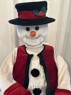 GEMMY HOLIDAY Animated Snowman 5' ft Tall Singing/ Dancing W Box No Microphone