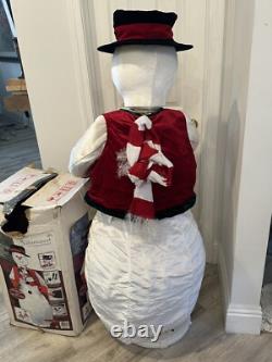 GEMMY HOLIDAY Animated Snowman 5' ft Tall Singing/ Dancing W Box No Microphone