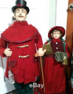 GIANT Deluxe Victorian Christmas Caroler 40 TALL! PLEASE READ DISCRIPTION