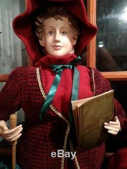 GIANT Deluxe Victorian Christmas Caroler 40 TALL! PLEASE READ DISCRIPTION