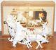Grandeur Noel White Porcelain Santa & Sleigh Collector's Set #j0114