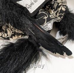 Gallerie II Joe Spencer Raven Doll Edgar Allen Poe Crow Figure Feathers Gothic