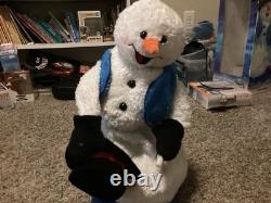Gemmy 2 Song Spinning Snowflake Snowman READ DESCRIPTION
