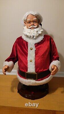 Gemmy 2004 Life Size 5ft Animated Singing/Dancing Santa Karaoke, Working READ