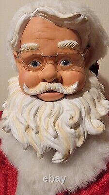 Gemmy 2004 Life Size 5ft Animated Singing/Dancing Santa Karaoke, Working READ