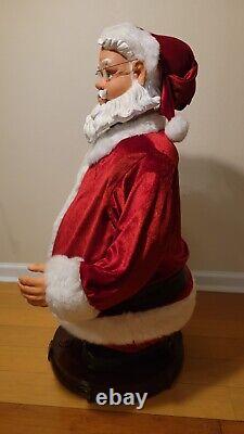 Gemmy 2004 Life Size 5ft Animated Singing/Dancing Santa Karaoke, Working READ