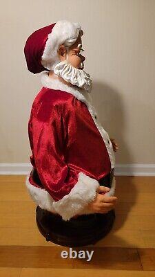 Gemmy 2004 Life Size 5ft Animated Singing/Dancing Santa Karaoke, Working READ