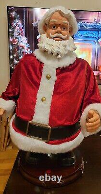 Gemmy 2004 Life Size 5ft Animated Singing/Dancing Santa Karaoke, Working READ