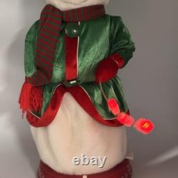 Gemmy 2004 Snowflake Spinning Mrs Snowwoman Sings Santa Baby Dancing Works