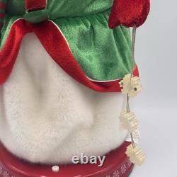 Gemmy 2004 Snowflake Spinning Mrs Snowwoman Sings Santa Baby Dancing Works