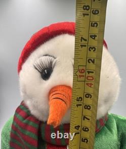 Gemmy 2004 Snowflake Spinning Mrs Snowwoman Sings Santa Baby Dancing Works