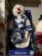 Gemmy 2005 Blue Peppermint Spinning Snowflake Snowman