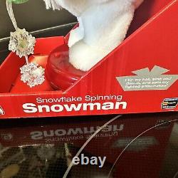 Gemmy 2006 Snowflake Spinning Snowman NIB Year Without A Santa Claus RARE NEW