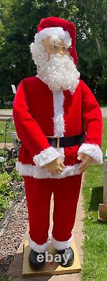 Gemmy 6 Foot Life Size Xmas Santa Claus Animated Singing Dancing See Video