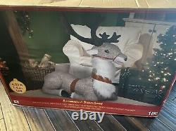 Gemmy Animated Talking singing Christmas Reindeer 4.5 feet life size santa deer