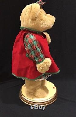 Gemmy Christmas Hip Swinging Singing Dancing Female Girl Teddy Bear Broken Hip