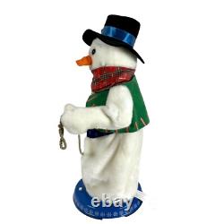 Gemmy Cowboy Snowman Animated Sings I'm Gonna Lasso Santa Claus 20 Works Great