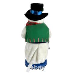 Gemmy Cowboy Snowman Animated Sings I'm Gonna Lasso Santa Claus 20 Works Great