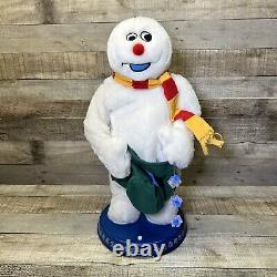 Gemmy Frosty The Snowman Singing Dancing Spinning Snowflakes Works See Video