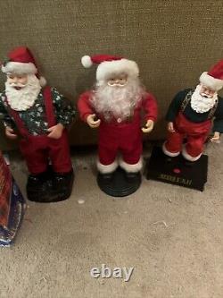 Gemmy Knockoff Santa's Lot of 9 some are for parts. One Time Only VHTF