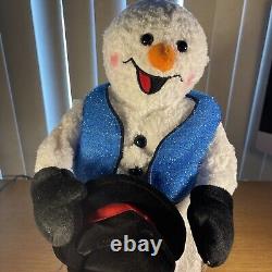 Gemmy Snowflake Spinning Snowman Singing Dancing Snow Miser