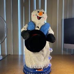 Gemmy Snowflake Spinning Snowman Singing Dancing Snow Miser