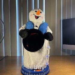 Gemmy Snowflake Spinning Snowman Singing Dancing Snow Miser