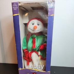 Gemmy Spinning Snowflake Mrs Snowman Singing Santa Baby Dancing Tested Snowwoman