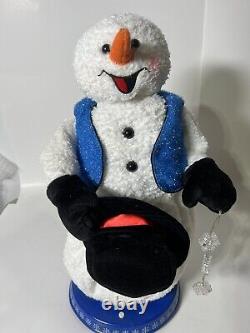 Gemmy Spinning Snowflake Snowman Animated Singing Musical Dancing PLEASE READ