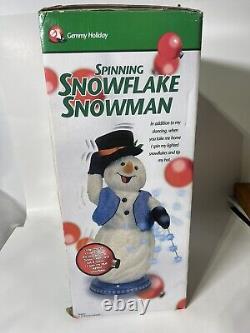 Gemmy Spinning Snowflake Snowman Animated Singing Musical Dancing PLEASE READ