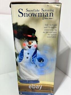 Gemmy Spinning Snowflake Snowman Snow Miser Singing / Dancing Christmas