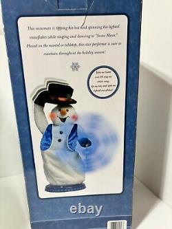 Gemmy Spinning Snowflake Snowman Snow Miser Singing / Dancing Christmas