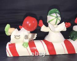 Geo Z Lefton 626 Painted 4 Angels Riding Candy Cane Merry Christmas with Star