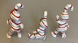 George Z Lefton Candy Cane Pixie Elf Elves Sprites 1950's Vintage Set 3