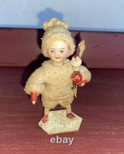 German Antique Christmas cotton bisque Figurine