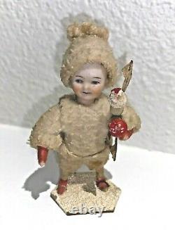 German Antique Christmas cotton bisque Figurine