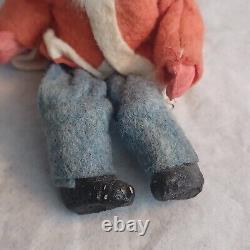 German Santa BELSNICKLE 5 Clay-Face, Hands, Boots-RARE Miniature Antique EUC
