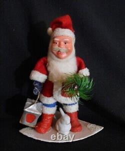 German Santa with Papier-Mache Face, Germany, Felt