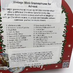 German Vintage Style Christmas Mini Record Player Music Box 2019 24 Records