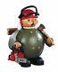 German Incense Smoker Forest Worker With Power Saw, Height 14 Cm. Mu 16086 New